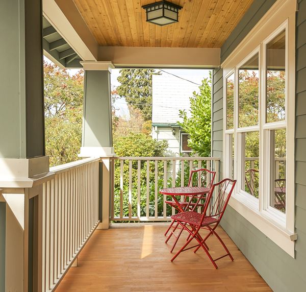 Shiplap Porch Ceiling